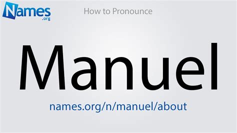 how to pronounce manuel|manuel etymology.